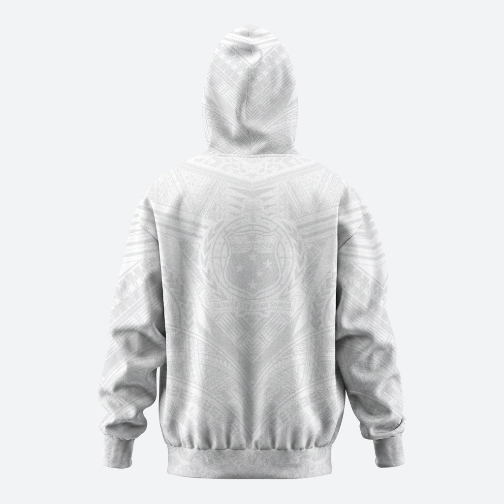 Samoan Lotu a Tamaiti Zip Hoodie Coat of Arms and Polynesian Pattern LT03 - Polynesian Pride