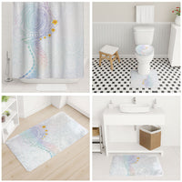 Hawaiian Tribal Tattoo and Plumeria Bathroom Set Polynesian Pattern Sweet