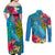 custom-polynesian-couples-matching-off-shoulder-maxi-dress-and-long-sleeve-button-shirts-the-turtle-jung-flower-with-maori-pattern-ethnic-style