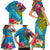 custom-polynesian-family-matching-short-sleeve-bodycon-dress-and-hawaiian-shirt-the-turtle-jung-flower-with-maori-pattern-ethnic-style