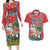 Custom Hawaii Christmas Couples Matching Long Sleeve Bodycon Dress and Hawaiian Shirt The Santa Surfing Hawaii Xmas Style LT03 Red - Polynesian Pride