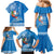 Hawaii Mele Kalikimaka Family Matching Mermaid Dress and Hawaiian Shirt Santa Riding The DolPhin Mix Kakau Pattern Blue Style LT03 - Polynesian Pride