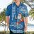 Hawaii Mele Kalikimaka Hawaiian Shirt Santa Riding The DolPhin Mix Kakau Pattern Blue Style LT03 - Polynesian Pride