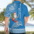 Hawaii Mele Kalikimaka Hawaiian Shirt Santa Riding The DolPhin Mix Kakau Pattern Blue Style LT03 - Polynesian Pride