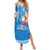 Hawaii Mele Kalikimaka Summer Maxi Dress Santa Riding The DolPhin Mix Kakau Pattern Blue Style LT03 Women Blue - Polynesian Pride