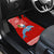 Hawaii Mele Kalikimaka Car Mats Santa Riding The DolPhin Mix Kakau Pattern Red Style LT03 - Polynesian Pride