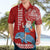 Hawaii Mele Kalikimaka Hawaiian Shirt Santa Riding The DolPhin Mix Kakau Pattern Red Style LT03 - Polynesian Pride