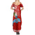 Hawaii Mele Kalikimaka Summer Maxi Dress Santa Riding The DolPhin Mix Kakau Pattern Red Style LT03 - Polynesian Pride