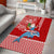 Custom Hawaii Mele Kalikimaka Area Rug Santa Riding The DolPhin Mix Kakau Pattern Red Style LT03 - Polynesian Pride