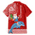 Custom Hawaii Mele Kalikimaka Family Matching Off Shoulder Maxi Dress and Hawaiian Shirt Santa Riding The DolPhin Mix Kakau Pattern Red Style LT03 - Polynesian Pride