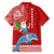 Custom Hawaii Mele Kalikimaka Hawaiian Shirt Santa Riding The DolPhin Mix Kakau Pattern Red Style LT03 - Polynesian Pride