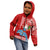 Custom Hawaii Mele Kalikimaka Kid Hoodie Santa Riding The DolPhin Mix Kakau Pattern Red Style LT03 - Polynesian Pride