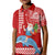 Custom Hawaii Mele Kalikimaka Kid Polo Shirt Santa Riding The DolPhin Mix Kakau Pattern Red Style LT03 Kid Red - Polynesian Pride