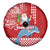 Custom Hawaii Mele Kalikimaka Spare Tire Cover Santa Riding The DolPhin Mix Kakau Pattern Red Style LT03 - Polynesian Pride