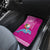 Hawaii Mele Kalikimaka Car Mats Santa Riding The DolPhin Mix Kakau Pattern Pink Style LT03 - Polynesian Pride