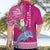 Hawaii Mele Kalikimaka Hawaiian Shirt Santa Riding The DolPhin Mix Kakau Pattern Pink Style LT03 - Polynesian Pride