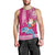 Custom Hawaii Mele Kalikimaka Men Tank Top Santa Riding The DolPhin Mix Kakau Pattern Pink Style LT03 - Polynesian Pride