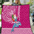 Custom Hawaii Mele Kalikimaka Quilt Santa Riding The DolPhin Mix Kakau Pattern Pink Style LT03 Pink - Polynesian Pride