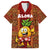 Hawaii Family Matching Long Sleeve Bodycon Dress and Hawaiian Shirt Aloha Funny Pineapple Mix Kakau Hawaiian Tribal LT03 Dad's Shirt - Short Sleeve Red - Polynesian Pride