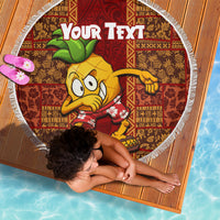 Custom Hawaii Beach Blanket Aloha Funny Pineapple Mix Kakau Hawaiian Tribal LT03 - Polynesian Pride