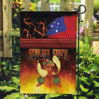 Samoan Siva Afi Garden Flag Tribal Performers of Samoan Fire Knife Dancing LT03 Garden Flag Black - Polynesian Pride