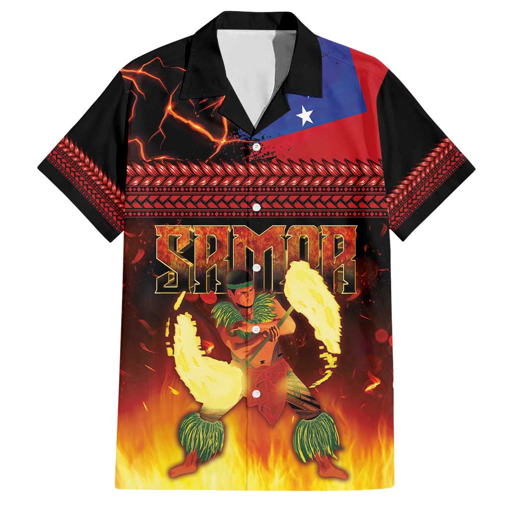 Samoan Siva Afi Hawaiian Shirt Tribal Performers of Samoan Fire Knife Dancing LT03 Black - Polynesian Pride