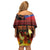 Samoan Siva Afi Off Shoulder Short Dress Tribal Performers of Samoan Fire Knife Dancing