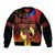 Samoan Siva Afi Sleeve Zip Bomber Jacket Tribal Performers of Samoan Fire Knife Dancing