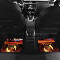 Tahitian Siva Afi Car Mats Tribal Performers of Tahitian Fire Knife Dancing LT03 Set 2pcs - Back Black - Polynesian Pride