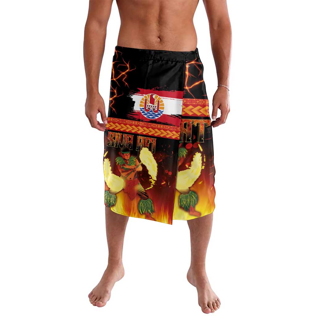 Tahitian Siva Afi Lavalava Tribal Performers of Tahitian Fire Knife Dancing LT03 Black - Polynesian Pride