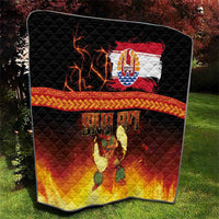 Tahitian Siva Afi Quilt Tribal Performers of Tahitian Fire Knife Dancing LT03 - Polynesian Pride