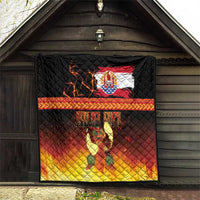 Tahitian Siva Afi Quilt Tribal Performers of Tahitian Fire Knife Dancing LT03 - Polynesian Pride