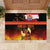 Tahitian Siva Afi Rubber Doormat Tribal Performers of Tahitian Fire Knife Dancing