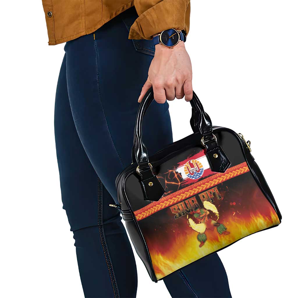 Tahitian Siva Afi Shoulder Handbag Tribal Performers of Tahitian Fire Knife Dancing LT03 - Polynesian Pride