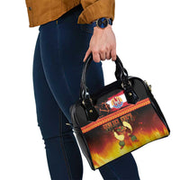 Tahitian Siva Afi Shoulder Handbag Tribal Performers of Tahitian Fire Knife Dancing LT03 - Polynesian Pride
