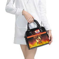 Tahitian Siva Afi Shoulder Handbag Tribal Performers of Tahitian Fire Knife Dancing LT03 - Polynesian Pride