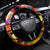 Tahitian Siva Afi Steering Wheel Cover Tribal Performers of Tahitian Fire Knife Dancing