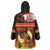 Tahitian Siva Afi Wearable Blanket Hoodie Tribal Performers of Tahitian Fire Knife Dancing