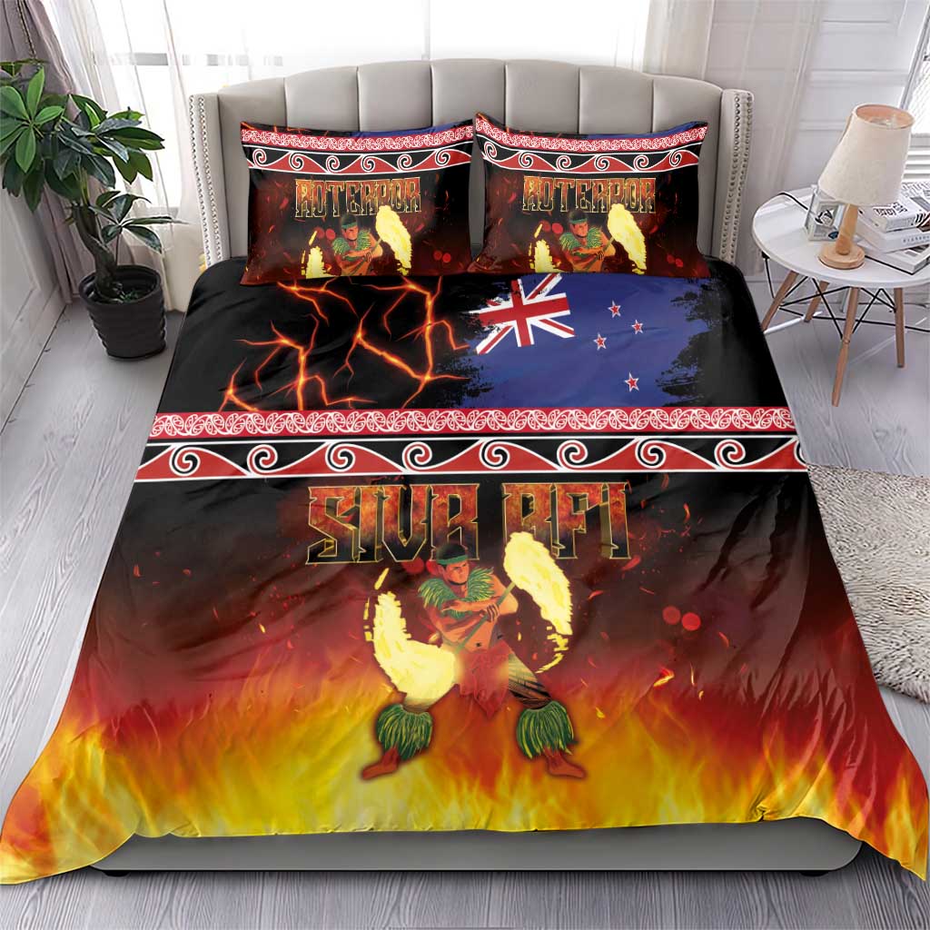 Aotearoa Siva Afi Bedding Set Tribal Performers of Aotearoa Fire Knife Dancing LT03 - Polynesian Pride