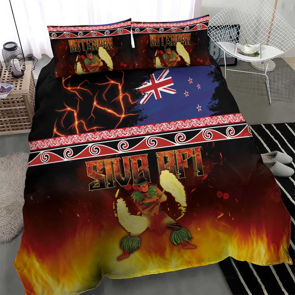 Aotearoa Siva Afi Bedding Set Tribal Performers of Aotearoa Fire Knife Dancing LT03 - Polynesian Pride