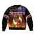 Aotearoa Siva Afi Bomber Jacket Tribal Performers of Aotearoa Fire Knife Dancing