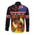 Aotearoa Siva Afi Long Sleeve Button Shirt Tribal Performers of Aotearoa Fire Knife Dancing