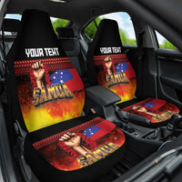 Personalised Samoan Spirit - Samoa Tribal Heritage Car Seat Cover LT03 One Size Black - Polynesian Pride