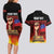 Personalised Samoan Spirit - Samoa Tribal Heritage Couples Matching Long Sleeve Bodycon Dress and Hawaiian Shirt