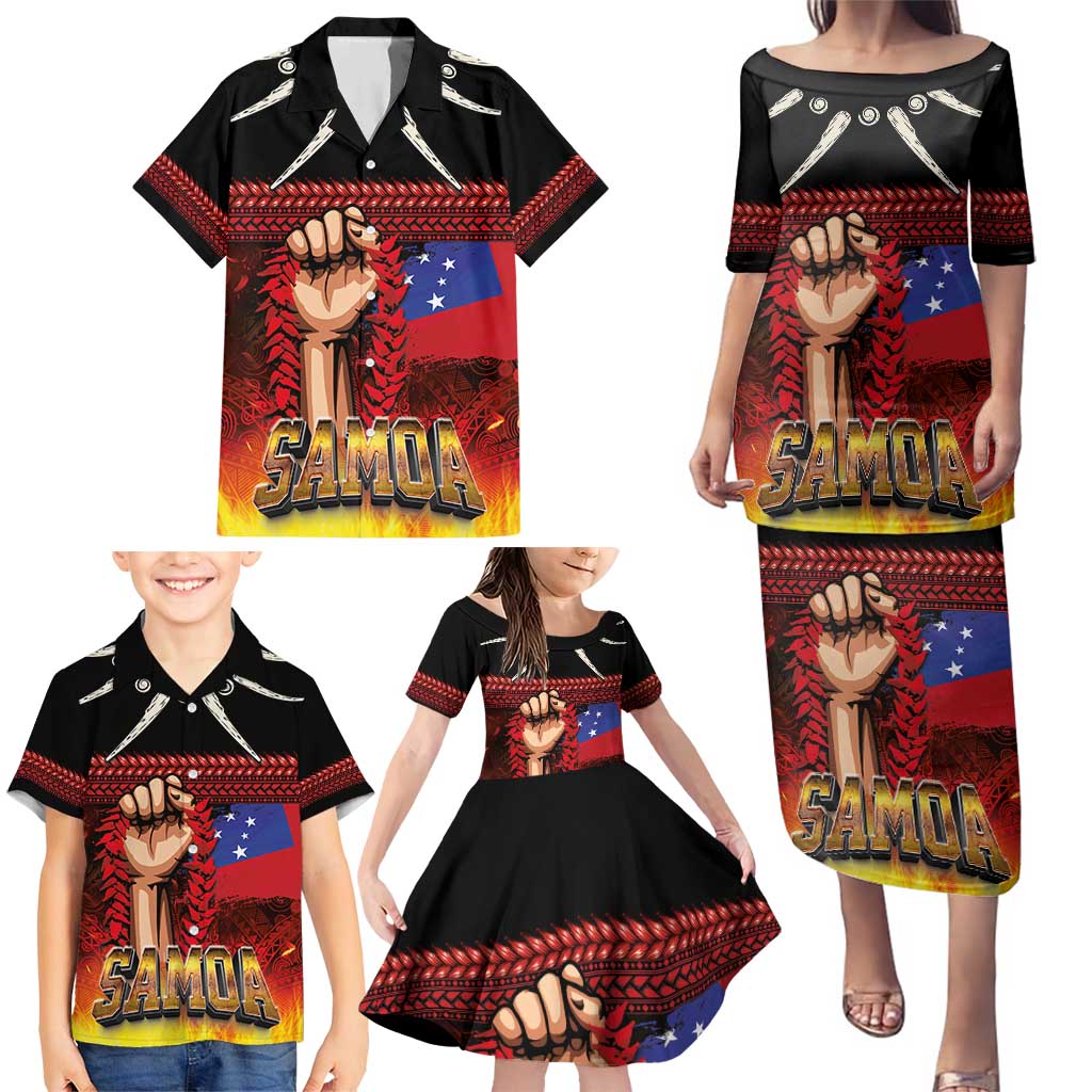 Personalised Samoan Spirit - Samoa Tribal Heritage Family Matching Puletasi and Hawaiian Shirt