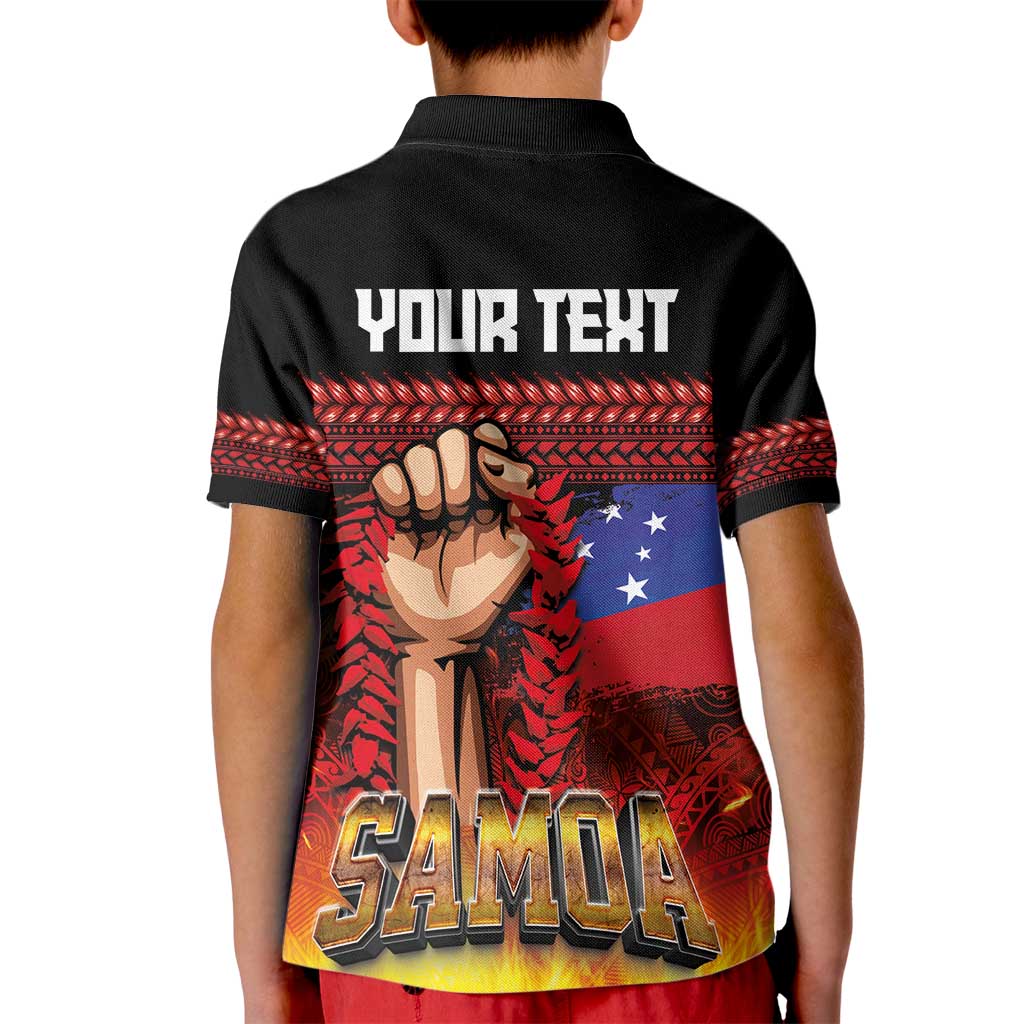 Personalised Samoan Spirit - Samoa Tribal Heritage Kid Polo Shirt LT03 - Polynesian Pride
