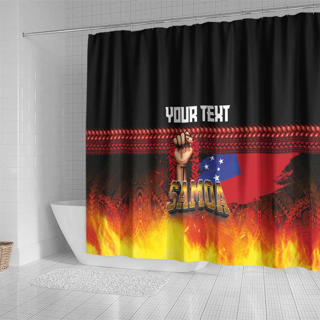 Personalised Samoan Spirit - Samoa Tribal Heritage Shower Curtain LT03 - Polynesian Pride