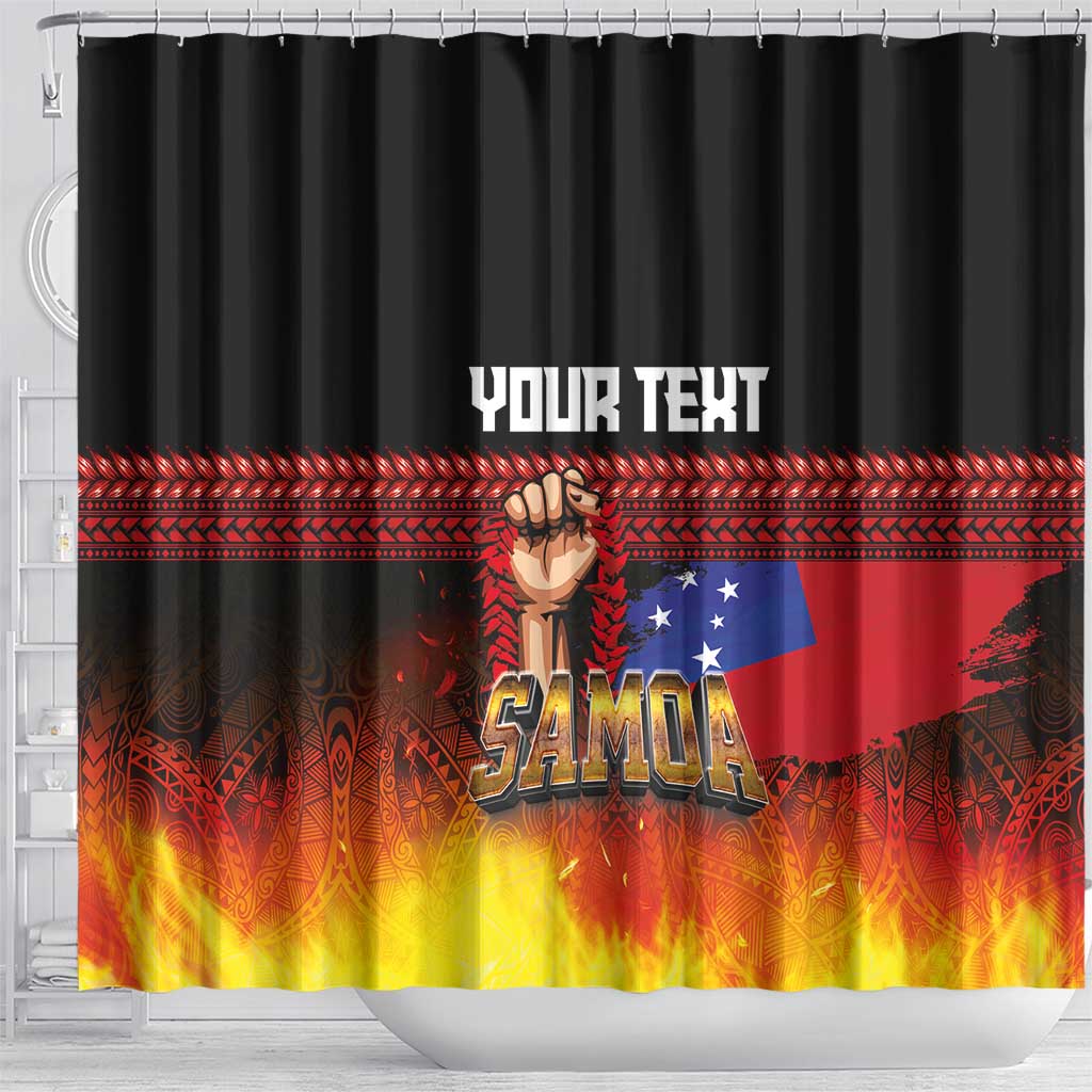 Personalised Samoan Spirit - Samoa Tribal Heritage Shower Curtain LT03 - Polynesian Pride