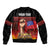 Personalised Samoan Spirit - Samoa Tribal Heritage Sleeve Zip Bomber Jacket