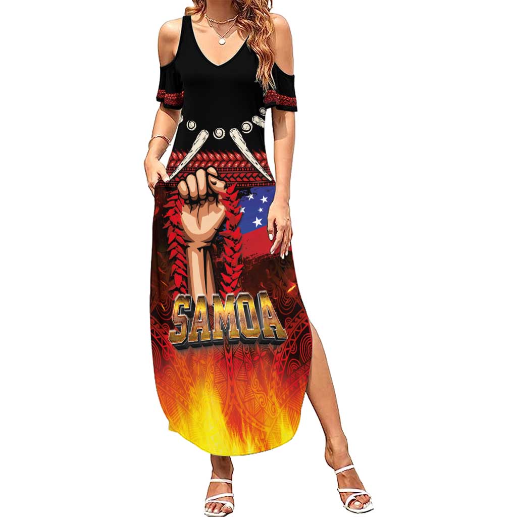 Personalised Samoan Spirit - Samoa Tribal Heritage Summer Maxi Dress